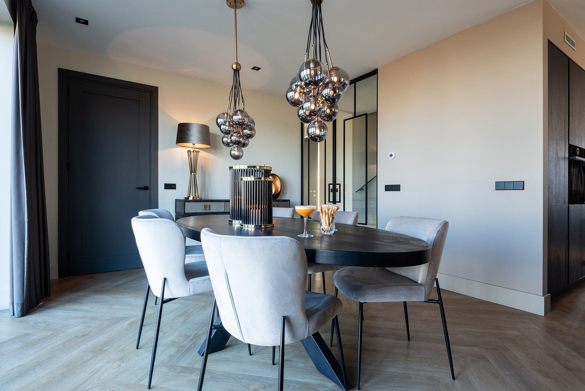 Richmond Eetkamerstoel 'Darby' Velvet, kleur Khaki - Afbeelding 6