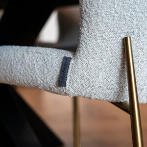 Richmond Barstoel 'Xenia' Bouclé, kleur Wit (zithoogte 66cm)