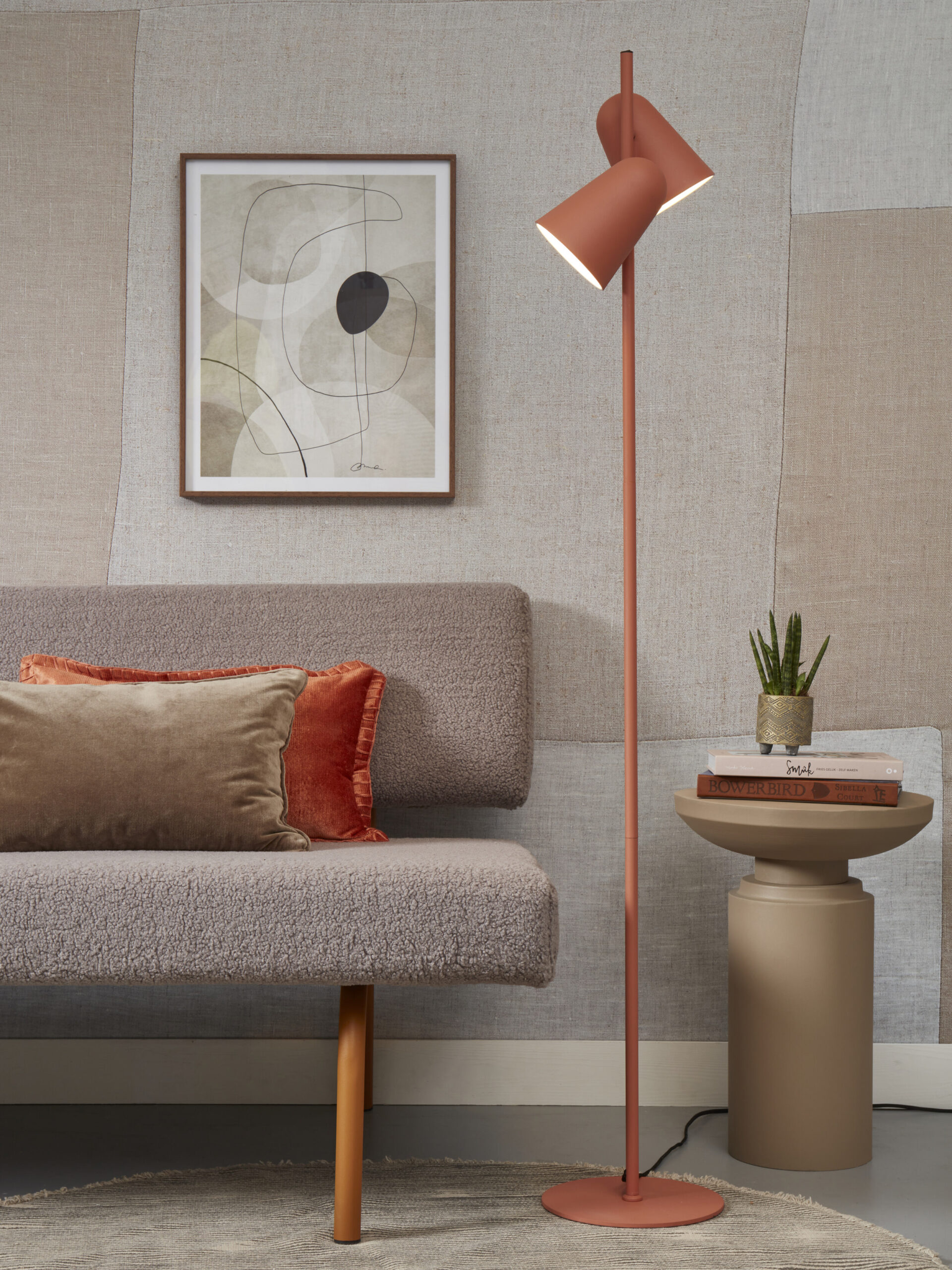 its about RoMi Vloerlamp 'Salamanca' 2-lamps, kleur Terra - Afbeelding 3