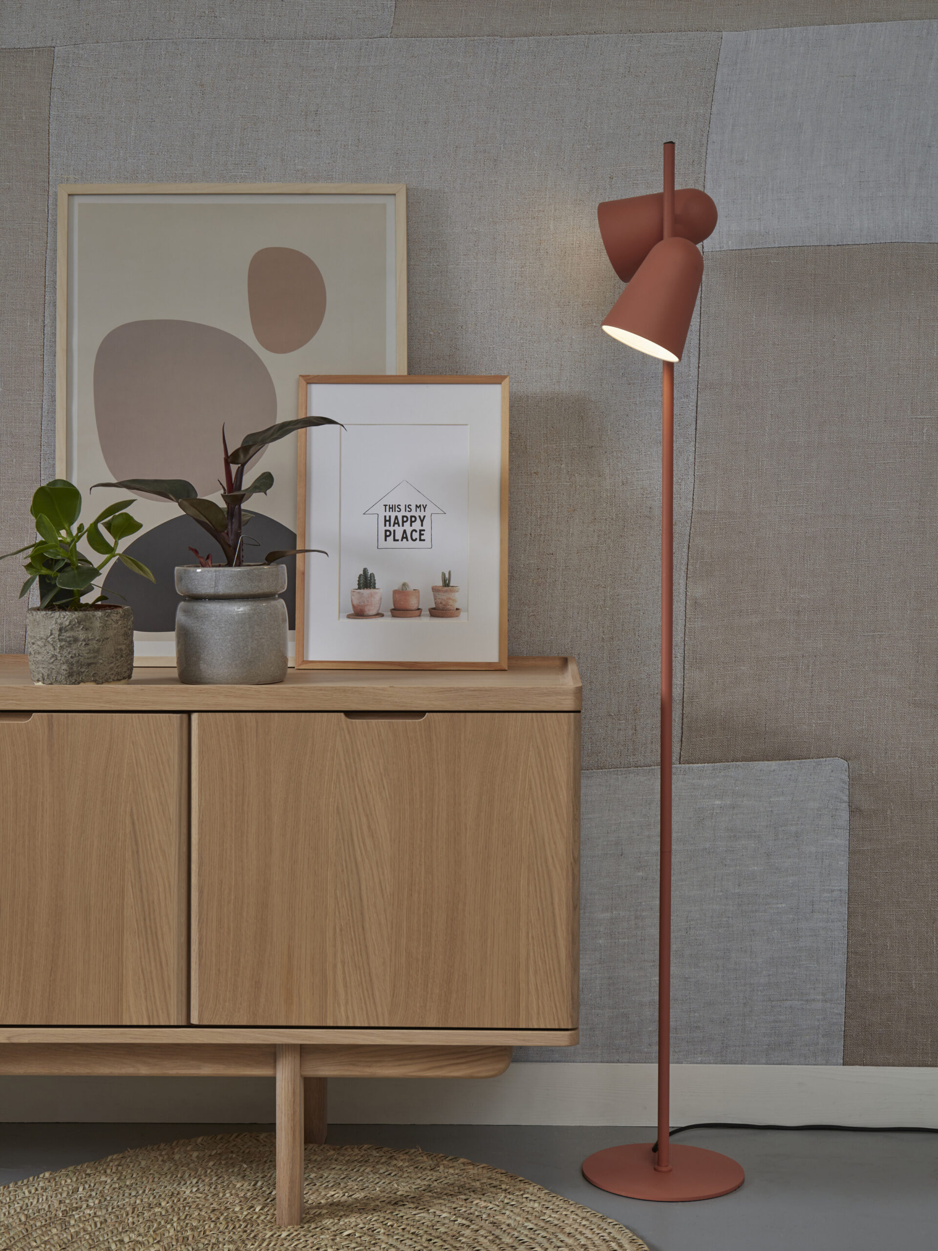 its about RoMi Vloerlamp 'Salamanca' 2-lamps, kleur Terra - Afbeelding 4