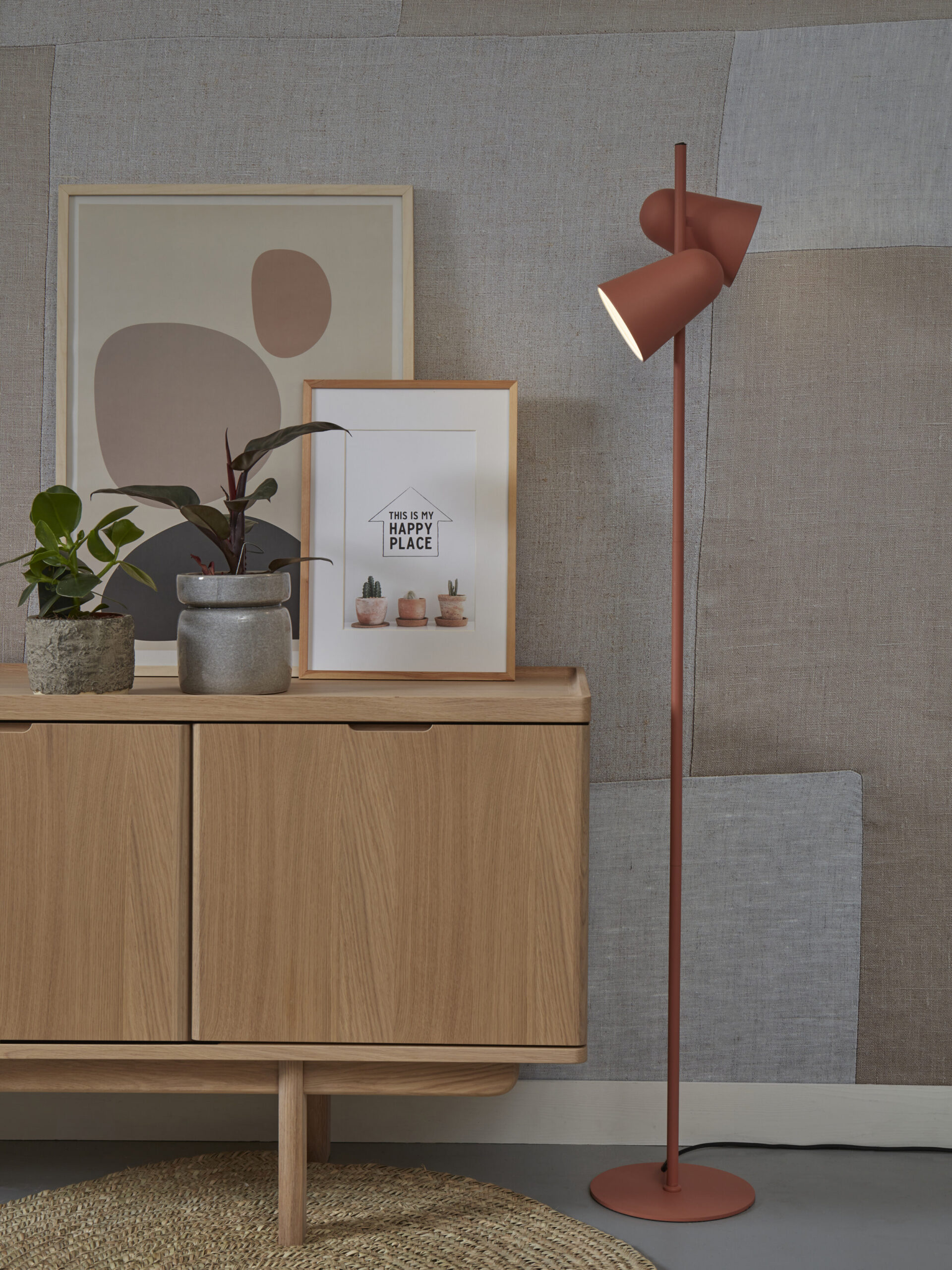 its about RoMi Vloerlamp 'Salamanca' 2-lamps, kleur Terra - Afbeelding 5