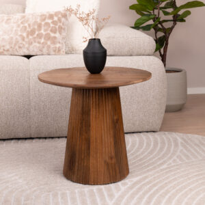 Sohome Ronde Salontafel 'Olav' Mangohout, 50cm, kleur Bruin
