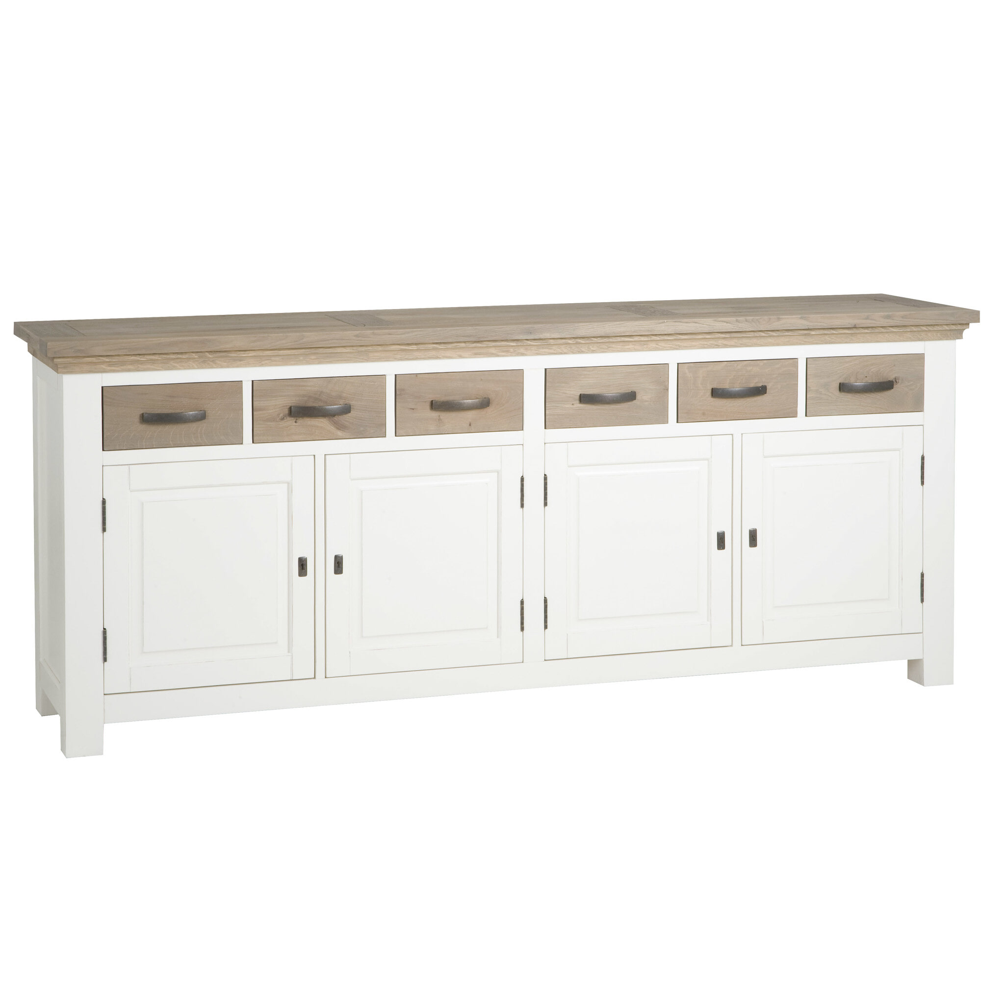 Tower Living Dressoir 'Parma' 220 cm, kleur wit - Afbeelding 2