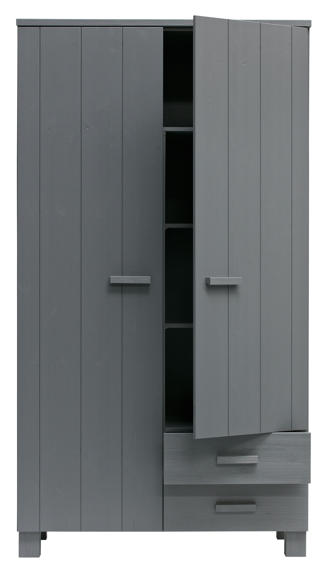 WOOOD Kledingkast 'Dennis', kleur Steel grey - Afbeelding 4