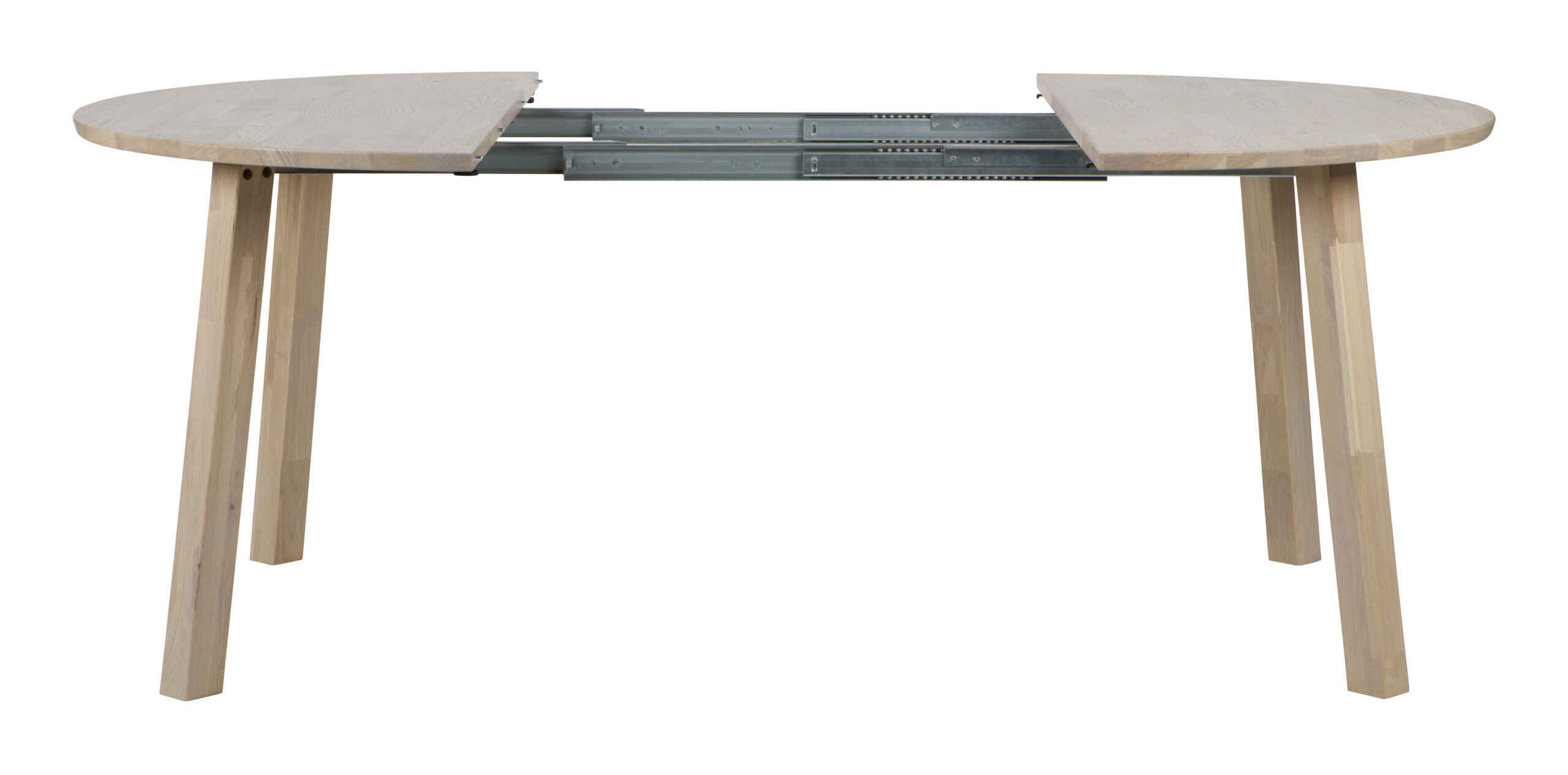 WOOOD Uitschuifbare Ronde Eettafel 'Lange Jan' 120 x 120-200cm, kleur Eiken - Afbeelding 3