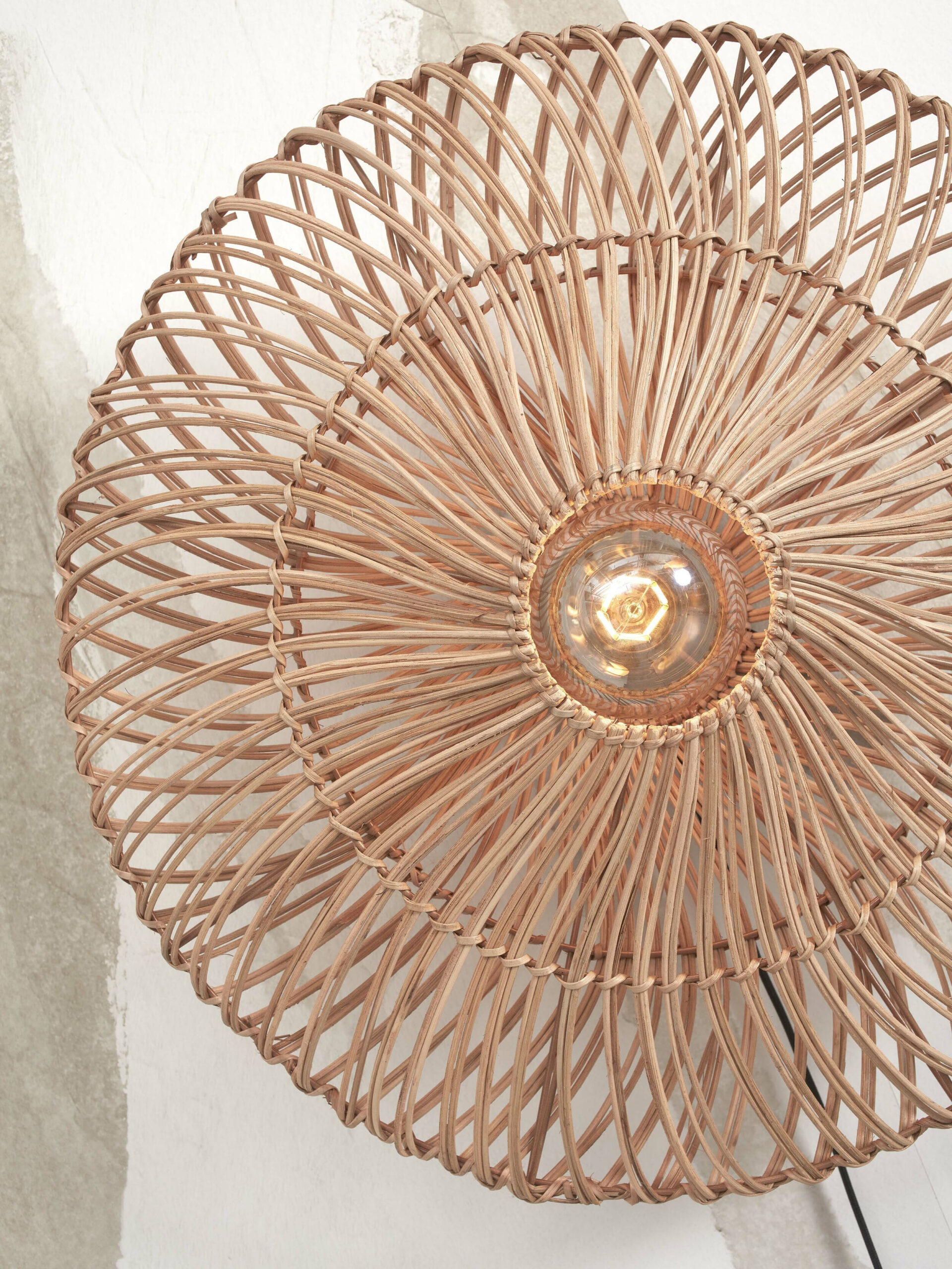 GOOD&MOJO Wandlamp 'Zanzibar' Rotan, 55cm, kleur Naturel - Afbeelding 2