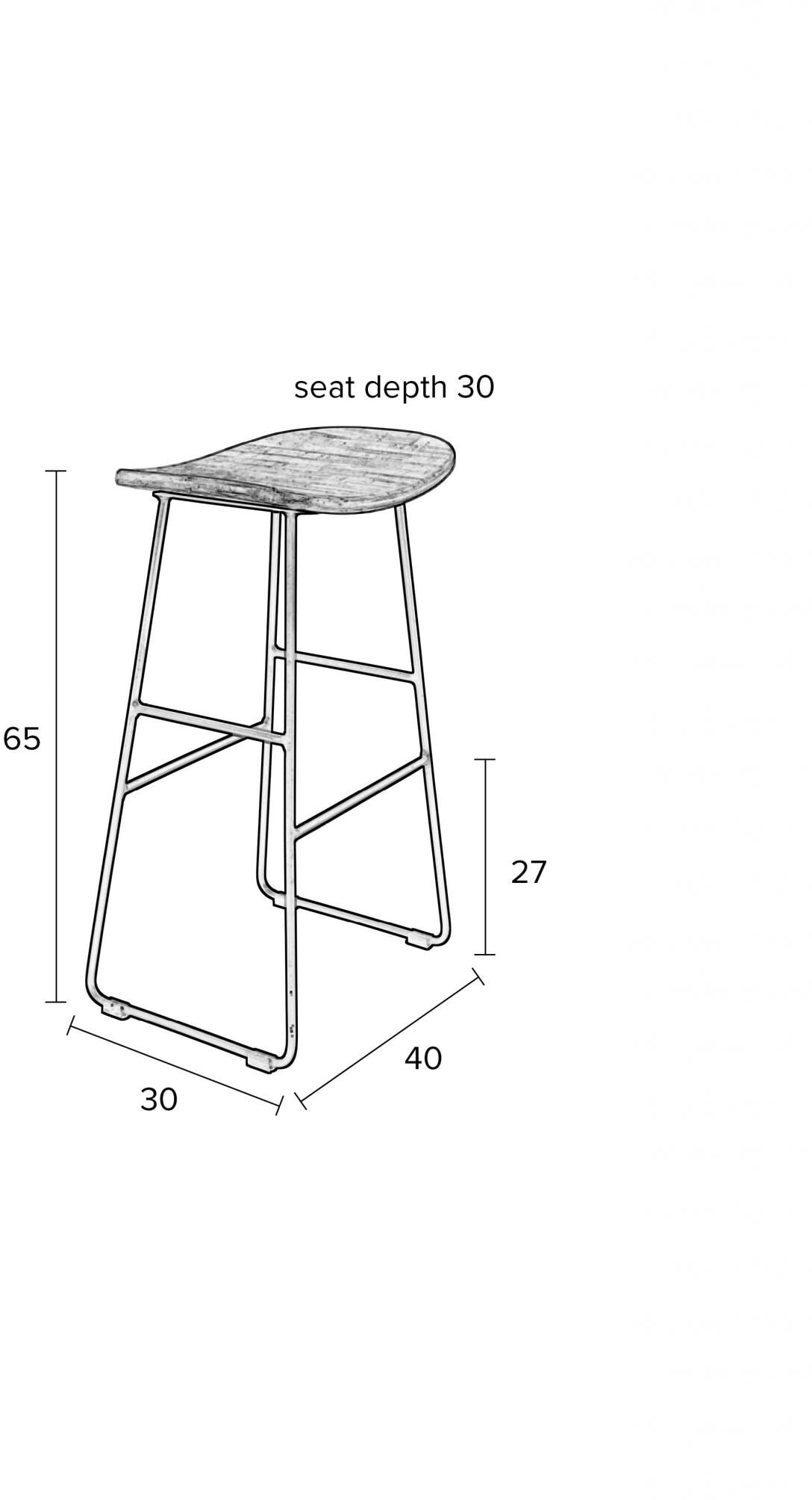 ZILT Barstoel 'Laus', kleur zwart - Afbeelding 4
